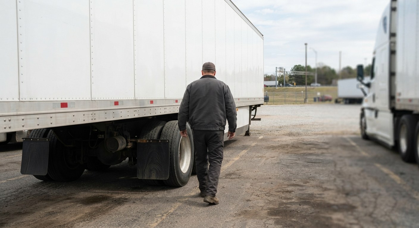 Truck at a shipping dock